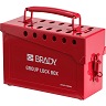 METAL LOCK BOX, 13 LOCK, RED, NR. 065699
